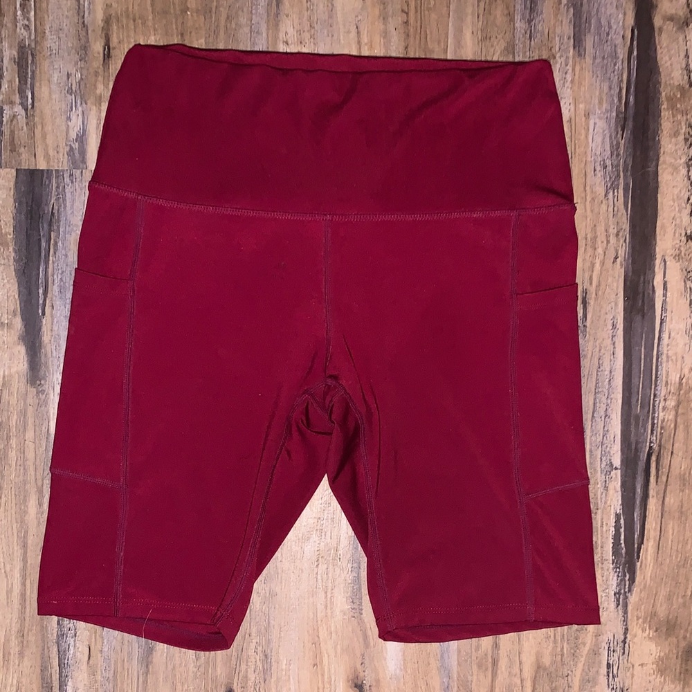 NWOT Sports Wear Women's Red Bike Shorts. Medium.